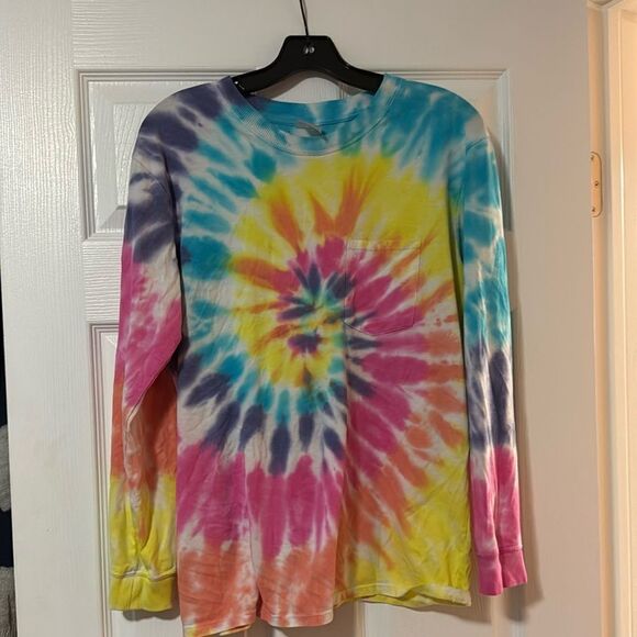 Tie Dye Long Sleeve Cotton Shirt - Casual LIKE NEW Long Sleeve - Size Medium - Picture 1 of 4